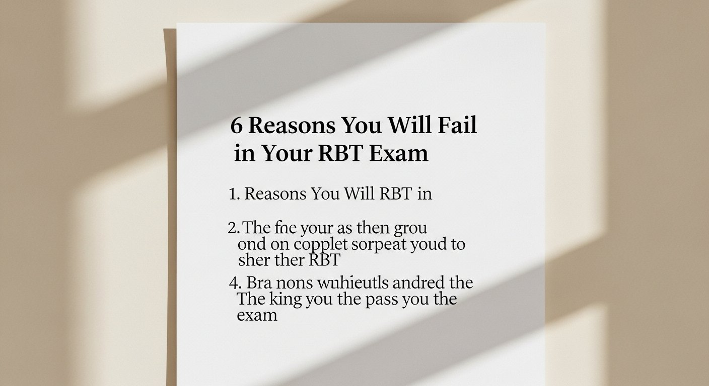 6 Reasons You Will Fail in Your RBT Exam